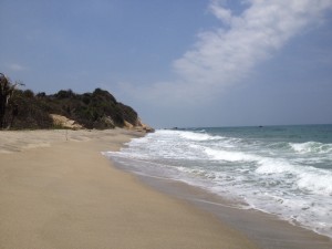 The beach near Villa Maria where I almost got pickpocketed.