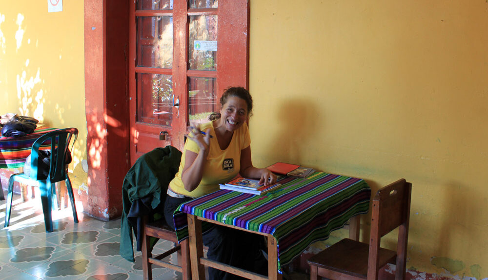 Estudiante feliz